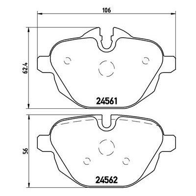 BREMBO Sada brzdových destiček, kotoučová brzda P 06 064 – Zboží Mobilmania