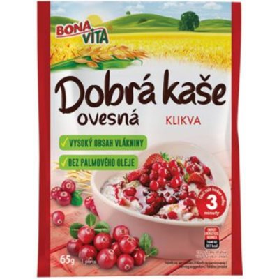 Bona Vita Dobrá Kaše ovesná kaše s brusinkami 65 g – Zbozi.Blesk.cz