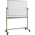 MEMOBE Oboustranná otočná tabule , mobilní, magnetická, 90 × 120 cm výška 180 cm se stojanem MTO120090.21.05.51 – Zboží Živě