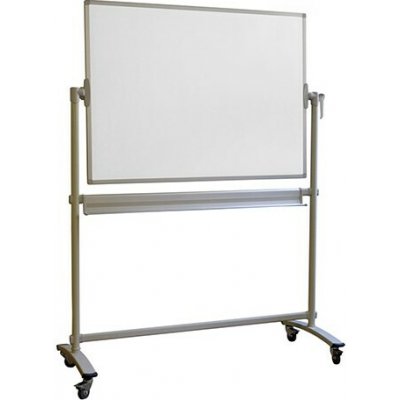MEMOBE Oboustranná otočná tabule , mobilní, magnetická, 90 × 120 cm výška 180 cm se stojanem MTO120090.21.05.51 – Zboží Živě