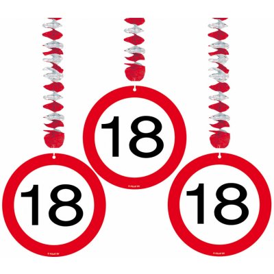 Folat Závěsné spirály číslo 18 dopravní značky 3 ks – Hledejceny.cz