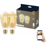 WiZ SADA 2x LED Stmívatelná žárovka VINTAGE ST64 E27/6,7W/230V 2000-5000K Wi-Fi -WiZ WI0082 – Hledejceny.cz