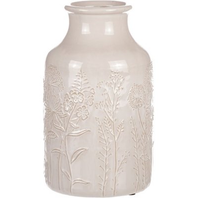 Váza keramická luční kvítí, béžová, pr. 19 cm x 31 cm – Hledejceny.cz