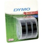 Originální pásky Dymo, S0847730, bílý tisk/černý podklad, 3m, 9mm, 3D, 3ks – Zboží Živě