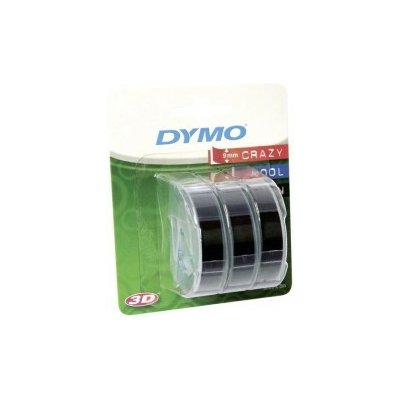 Originální pásky Dymo, S0847730, bílý tisk/černý podklad, 3m, 9mm, 3D, 3ks – Zboží Živě