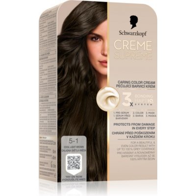 Schwarzkopf Creme Supreme 5-1 Chladná světlá hnědá – Sleviste.cz