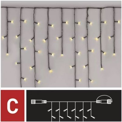 Anděl Přerov Osvětlení vánoční nadstavitelný vodopád 2,5m-100 LED teplá bílá+ 5 cm přívodní kabel – Zboží Mobilmania