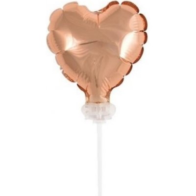 Godan OZDOBA NA DORT nafukovací srdce rose gold 8 cm – Zbozi.Blesk.cz