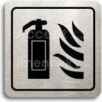 ACCEPT Piktogram hasicí přístroj - stříbrná tabulka - černý tisk – Zboží Dáma