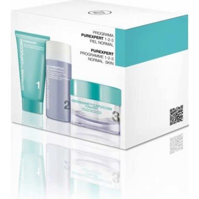 Germaine de Capuccini Purexpert Natural Perfect 1-2-3 Normal skin Čistící gel pro normální a smíšenou pleť 30 ml + exfoliační esence 50 ml + tónovací krém 50 ml dárková sada