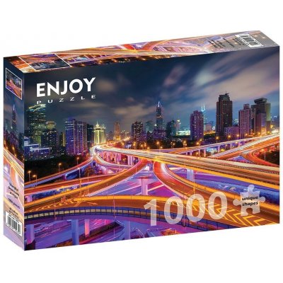 Enjoy Centrum Šanghaje v noci 1000 dílků – Sleviste.cz