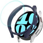 ENKAY PC FULL COVER Plastový kryt se sklem pro Samsung Galaxy Watch 6 44mm modrý 65807 – Zboží Živě