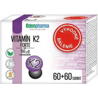 EDENPharma Vitamin K2 Forte 2 x 60 tablet – Hledejceny.cz