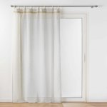 Douceur d'intérieur Záclona s dřevěnými kroužky MILEO, 140 x 240 cm, béžová béžová – Hledejceny.cz