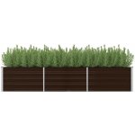 VidaXL vyvýšený záhon hnědý 240 x 80 x 45 cm pozinkovaná ocel – Sleviste.cz