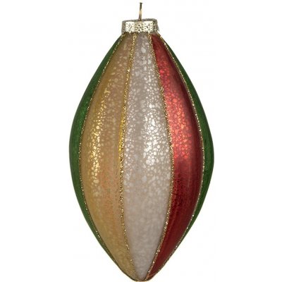 Clayre & Eef Barevná skleněná vánoční ozdoba 8*15 cm – Hledejceny.cz