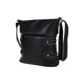 crossbody s jemným kroko vzorem 611-2 černá