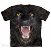 Pánské Tričko Tričko unisex The Mountain Aggressive Panther černé