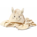 BabyOno Luxusní froté osuška s kapucí a králičíma ušima 100 × 100 cm krémová – Zboží Dáma