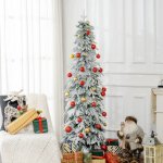 HOMCOM Umělý vánoční stromek 180 cm | zelený + bílý – Hledejceny.cz