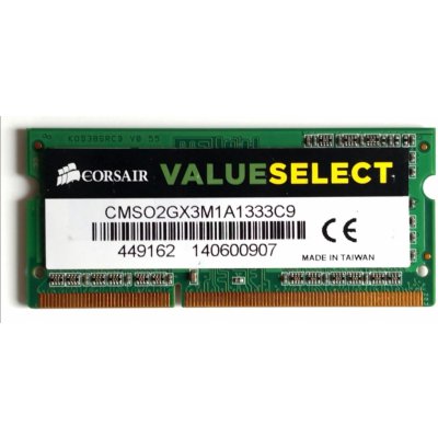 Corsair SODIMM DDR3 2GB 1333MHz CL9 CMSO2GX3M1A1333C9 – Zboží Mobilmania