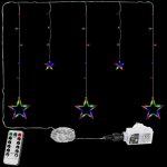 Voltronic 67311 Vánoční závěs 5 hvězd 61 LED barevný + ovladač – Hledejceny.cz