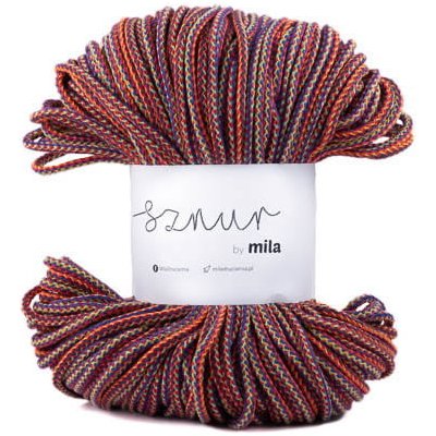 Bavlněná šňůra MILA RAINBOW 5mm - Multicolor/PM113 – Sleviste.cz