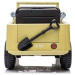 Mamido elektrický vojenský Jeep Willys 4x4 béžový – Zboží Dáma