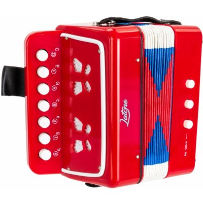 Latone Akordino Knoflíkový akordeon Red – Sleviste.cz