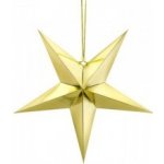PartyDeco HVĚZDA papírová zlatá 45cm – Zboží Mobilmania
