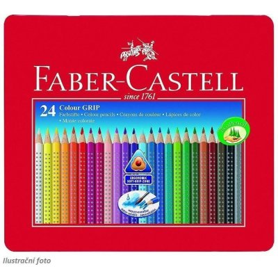 FABER CASTELL GRIP COLOURING PENCILS TIN