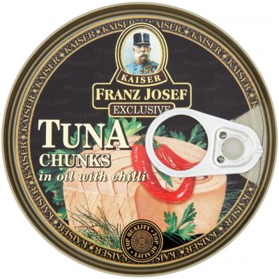 Kaiser Franz Josef Exclusive Tuňák kousky v rostlinném oleji s chilli 170 g – Zboží Mobilmania