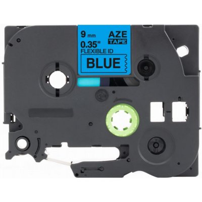 Kompatibilní páska s Brother TZ-FX521 / TZe-FX521, 9mm x 8m, flexi, černý tisk / modrý podklad – Hledejceny.cz