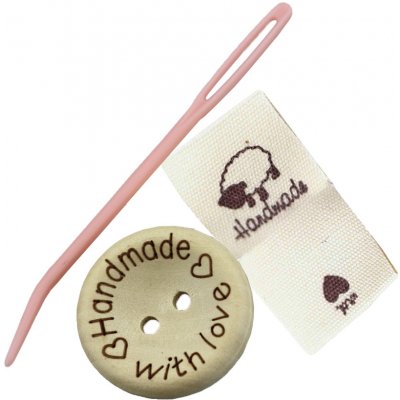 Pro Háčkování Látková cedulka, knoflík a jehla na vlnu v. 7 – Sleviste.cz