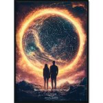 Jen tak z lásky Hvězdná mapa Vašeho životního okamžiku Rozměr plakátu: 30 × 40 cm (tištěný plakát), Barva pozadí: Galaxie, Volba rámu: Černý dřevěný rám – Zboží Dáma