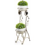 Dąstal STOJAN NA KVĚTINÁČ QUINCY 90,5 x 40 CM ZLATÁ – Zboží Dáma