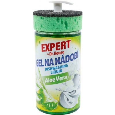 Dr. House EXPERT gel na mytí nádobí Aloe vera s houbičkou 750 ml – Zboží Mobilmania