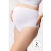 Těhotenské kalhotky Mitex těhotenské kalhotky Mama Belly vyšší bílá 2ks