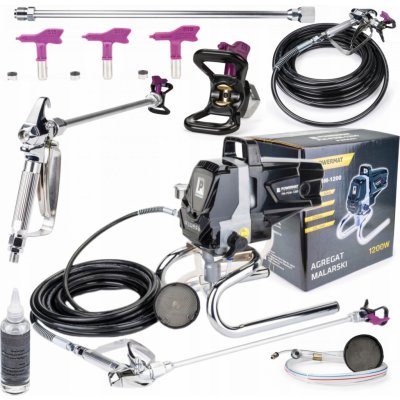 Powermat PM-PDM-1200 Elektrická malířská pistole agregát na malování pístový – Hledejceny.cz