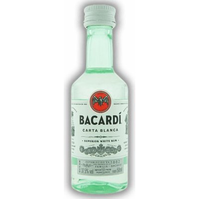 Bacardi Carta Blanca 37,5% 0,05 l (holá láhev) – Zbozi.Blesk.cz