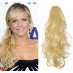 Clip in příčesek culík / cop 100% japonský kanekalon 60cm kudrnatý nejsvětlejší blond – Hledejceny.cz