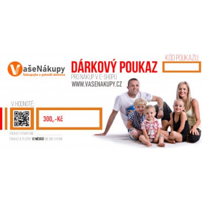 Dárkový poukaz VašeNákupy v hodnotě 300,- Kč – Zboží Dáma