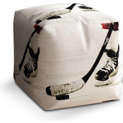 Sablio Taburet Kostka Lední hokej: 40x40x40 cm – Hledejceny.cz