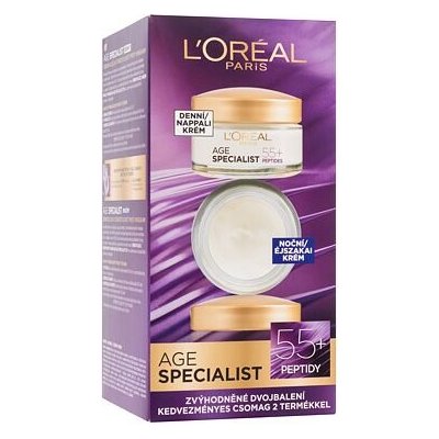 L'Oréal Paris Age Specialist 55+ : denní pleťový krém Age Specialist 50 ml + noční pleťový krém Age Specialist 50 ml – Zbozi.Blesk.cz