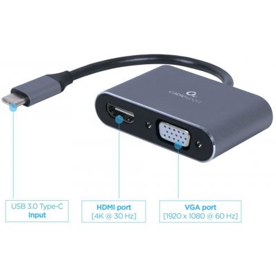 Gembird A-USB3C-HDMIVGA-01 – Zbozi.Blesk.cz