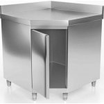 G.Gastro Nerezová pracovní skříňka PREMIUM - 1000x1000 mm - se 1 křídlovými dveřmi - se zadním lemem - 15854 – Zboží Dáma