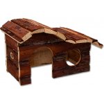 Small Animal Domek kaskada dřevěný s kůrou 26,5 x 16 x 13,5 cm – Zboží Mobilmania