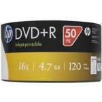 HP DVD-R 4,7GB 16x, printable, bulk, 50ks (DME00070WIP-3) – Zboží Živě