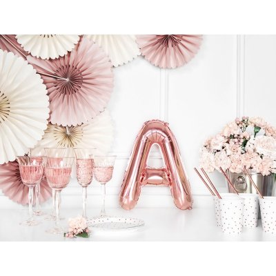 PartyDeco Fóliové písmeno A růžově zlaté 35 cm – Hledejceny.cz