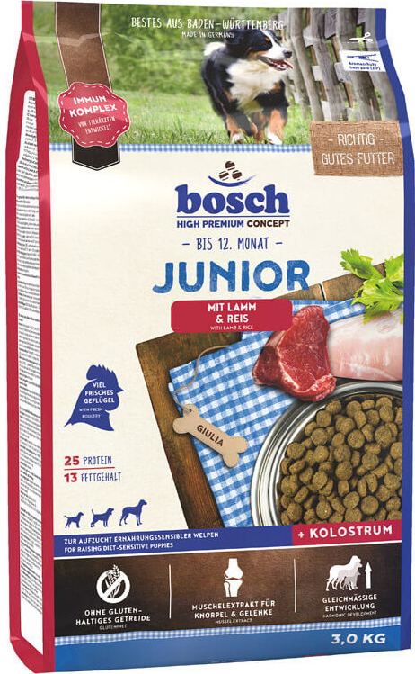 bosch Junior Lamb & Rice 3 kg od 304 Kč - Heureka.cz